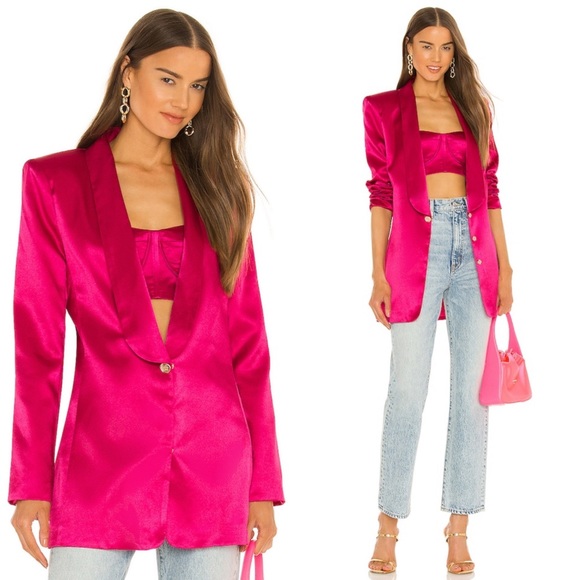 Bronx and Banco Capri Blazer L US 8 Capri Bralette Top Fuchsia Pink M US 6 NWT - Picture 2 of 16